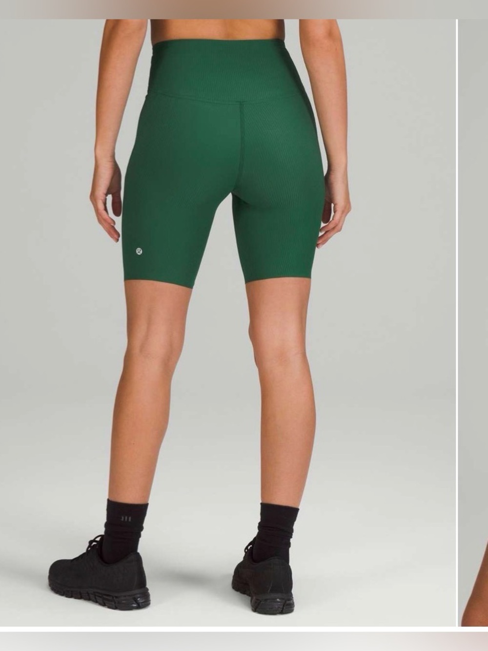 Lululemon Base Pace High-Rise Short 8" *Ribbed Nulux Everglade Green